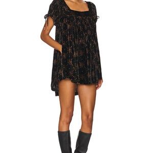 NWT Free People Velvet Summer Camp Tunic Black XL